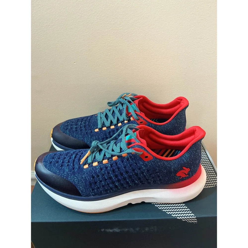 Rabbit Dream Chaser Mens Running Shoes‎ Blue Red Orange Sz 12 M